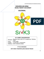 Dokumen Ijin Kerja Working Permit Document Eksternal: PT PLN (Persero) Unit Induk Transmisi Jawa Bagian Tengah