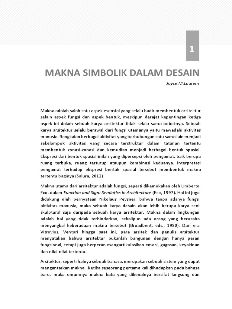 Makna Simbolik dalam Desain Arsitektur | PDF | Filsafat