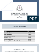 Financial Case On Comfort Airlines: by Money Makers'