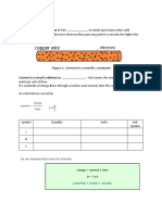 Charge and Current: Current in A Circuit Is Defined As - This Means The Charge Flowing Past A