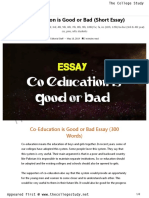 44 Co Education Is Good or Bad (Short Essay) - The College Study