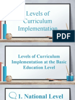 Levels of Curriculum Implementation