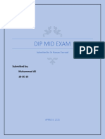 Dip Mid Exam: Submitted By: Muhammad Ali 18-SE-16