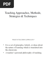 NOTA Teaching Approaches, Methods, Strategies & Techniques