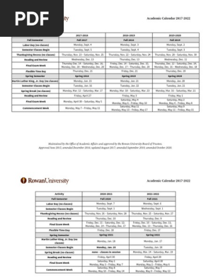 Rowan University Academic Calendar 2025-26 | PDF | Academic Term | Schools