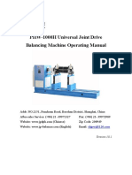 PHW-1000H Universal Joint Drive Balancing Machine Operating Manual