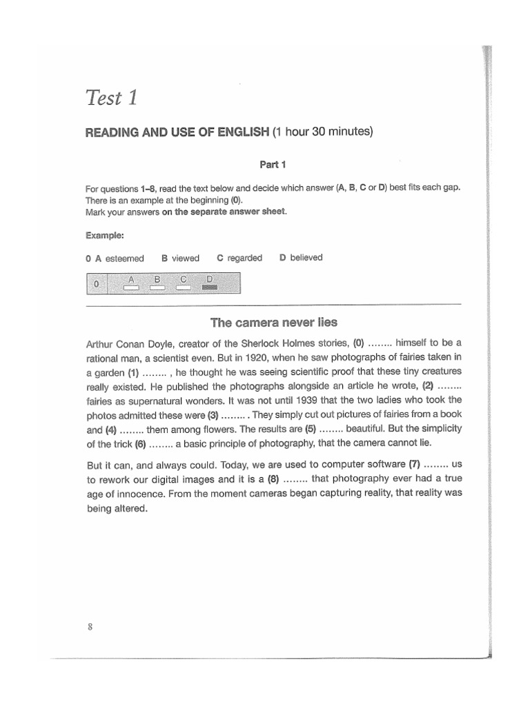 CAE 1 Nou Test 1 | PDF
