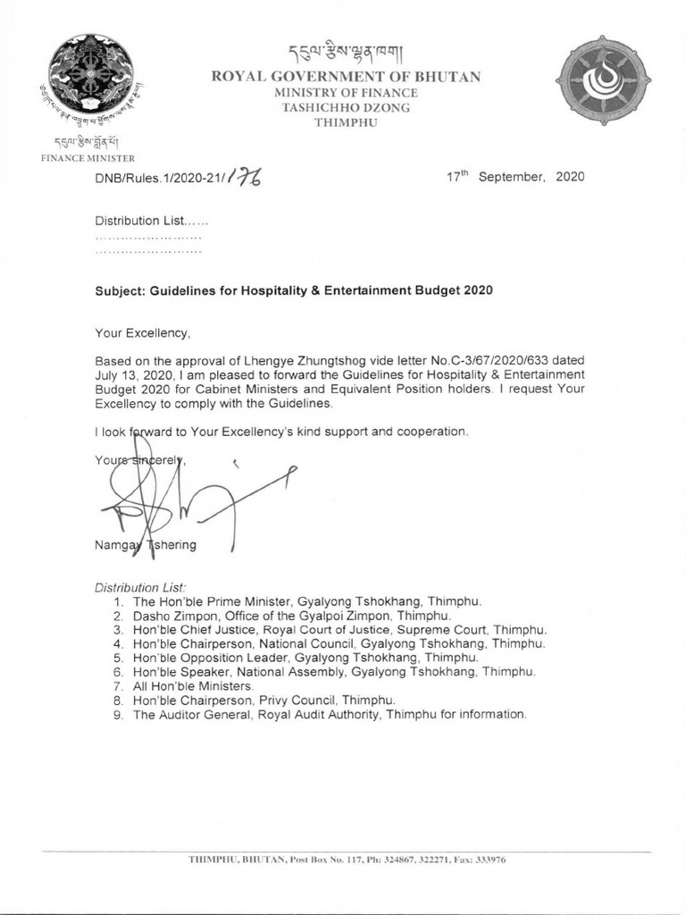 Guidelines For H & E Budget | PDF