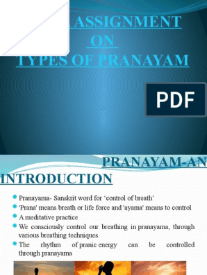 Accepteret Frastøde støvle Yoga Assignment ON Types of Pranayam | PDF | Prana | Breathing