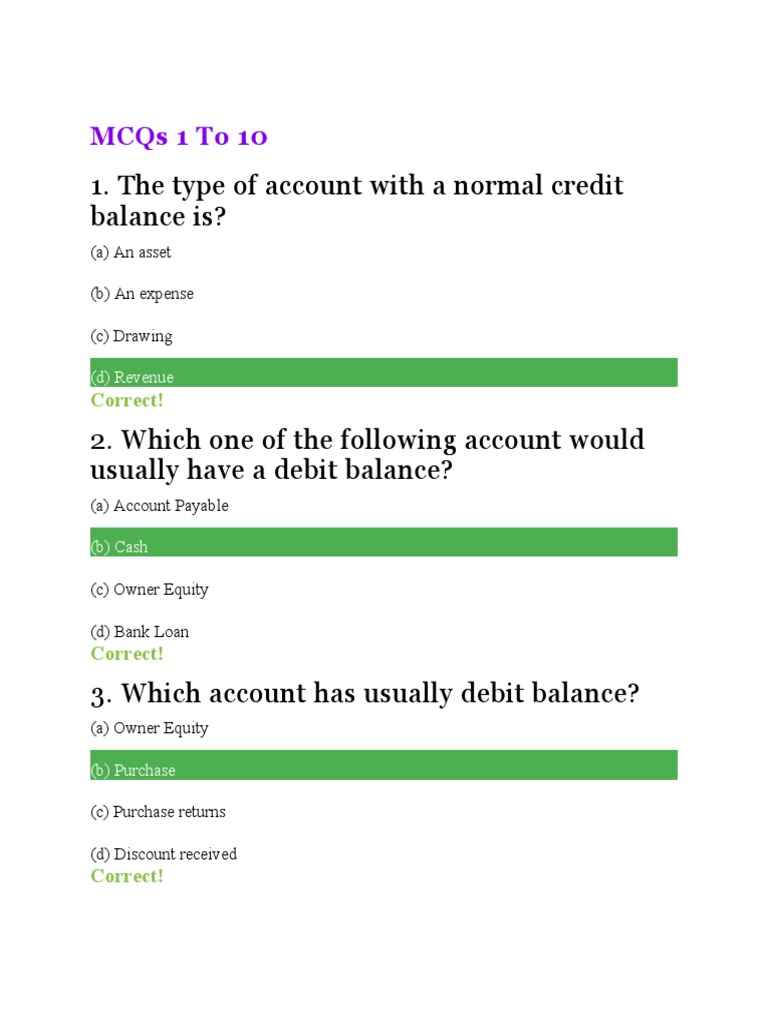 Normal Credit Balance Meaning