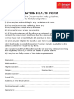 Self Declaration Health Form