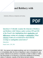 Robbery and Robbery With Violence.: Similarities, Differences, Ambiguities and Overlaps
