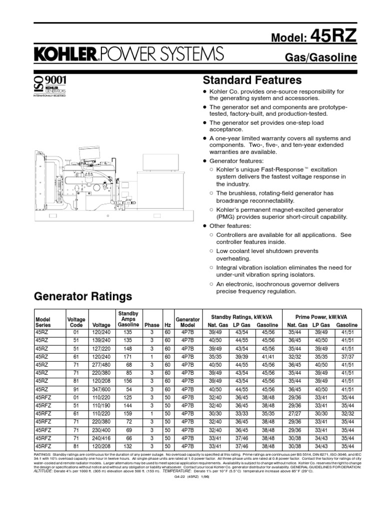 40337003_kohler_model_45rz_45kw_natural_gas_generator_set Engines