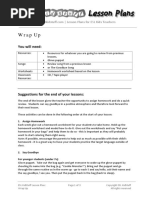 Wrap Up Lesson Plan