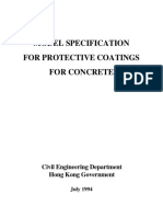 Model Specification For Protective Coatings For Concrete