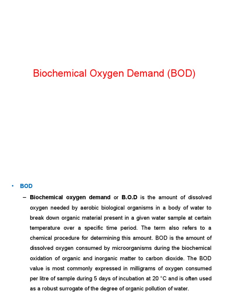 Biochemical Oxygen Demand Guide | PDF | Wastewater | Environmental Science