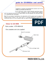 Diluter operation guide for GX-8000 coal carrier gas detector