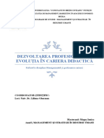 Dezvoltarea profesională şi evoluţia în cariera