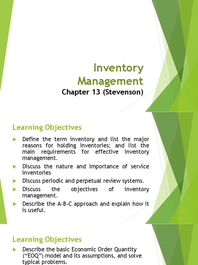 Inventory Management and Control Strategies | PDF | Inventory | Demand