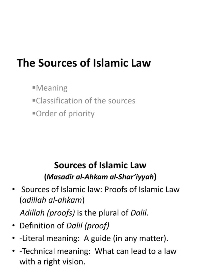 The Sources of Islamic Law PDF Abrahamic Religions Jurisprudence
