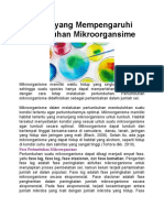 FAKTOR Yang Mempengaruhi Pertumbuhan Mikroorgansime