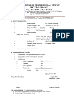 Bagi Formulir Pendaftaran Santri Baru