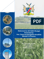 Budget Statement 2011-2012: Namibia