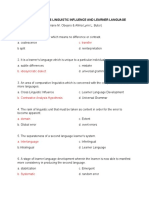 Chapter 9. Cross Linguistic Influence and Learner Language: C. Transfer