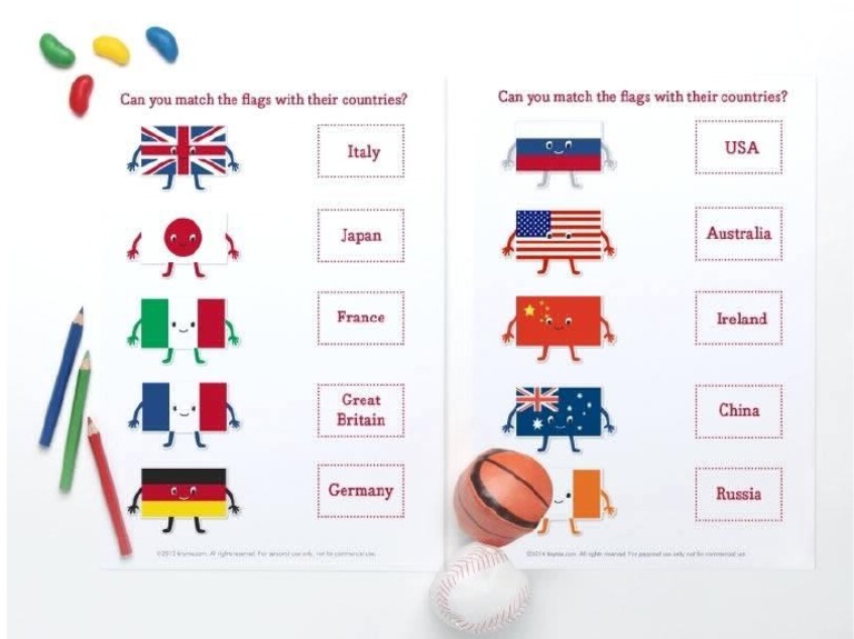 Match The Flags , Match the landmarks – YDJSGD