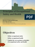 Principles of Occupational Safety and Health: Materials For Teaching Agricultural Safety in The College Classroom