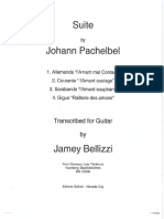 Johann Pachelbel - Suite for Lute Quot l Amante Quot Guitar Tr Jamey Bellizzi