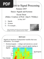 Introduction To Signal Processing