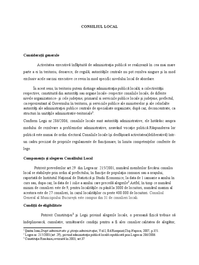 Consiliul Local | PDF