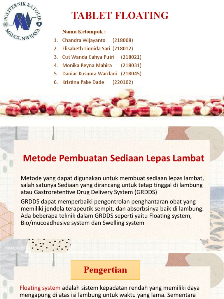 Sistem Tablet Floating dalam Penghantaran Obat | PDF