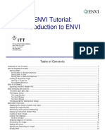 ENVI Tutorial: Introduction To ENVI: Verview of HIS Utorial Etting Tarted With