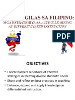 Dagdag Gilas Sa Filipino: Mga Estratehiya Sa Active Learning at Differentiated Instruction