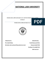 Chanakya National Law University: Nternational Umanitarian Aw and ON Nternational Rmed Onflict