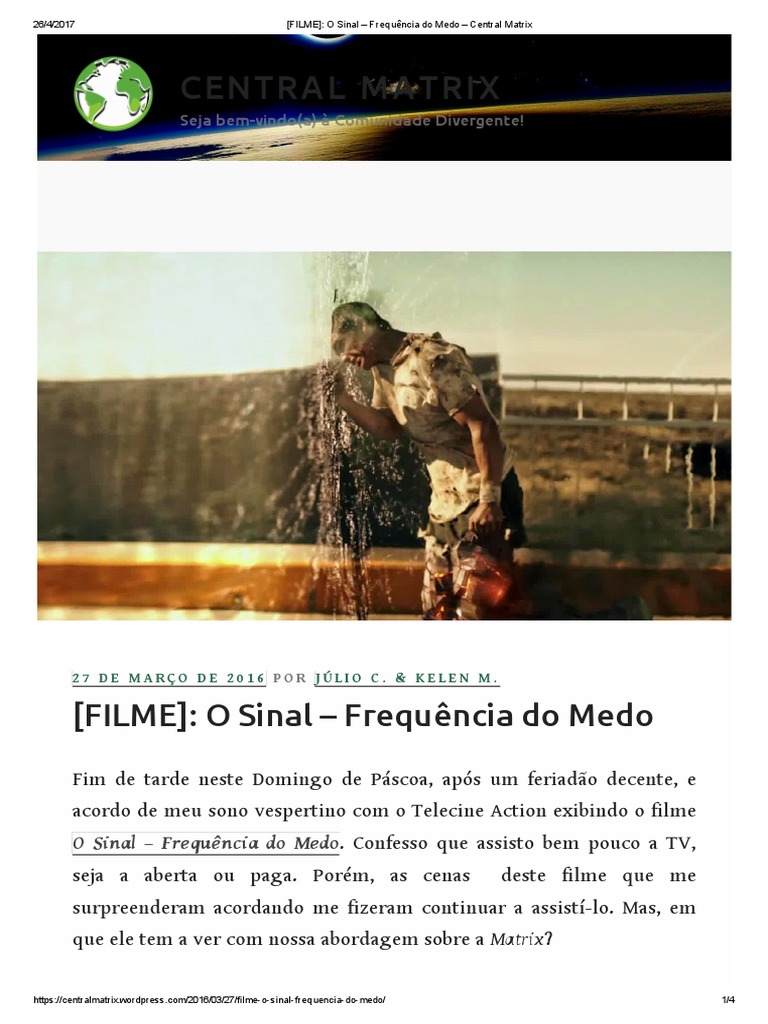 FILME O Sinal - Frequência Do Medo - Central Matrix | PDF ...