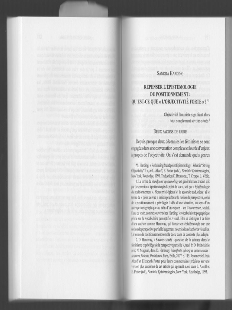 Harding Sandra Objectivité Forte | PDF