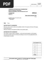 Chemistry Level) (CIE) Paper 2