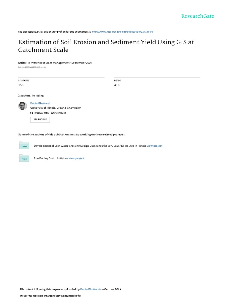 GIS-Based Soil Erosion Estimation | PDF | Sediment | Loam