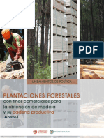 Plantaciones Forestales Con Fines Comerciales para La Obtención de Madera y Su Cadena Productiva
