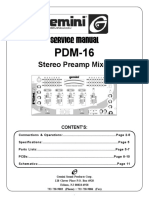 Service Manual: Stereo Preamp Mixer