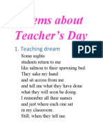 Poems About Teacher's Day: 1. Teaching Dream