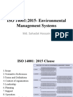 ISO 14001:2015-Environmental Management Systems: Md. Sahadat Hossain