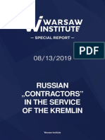Russian Contractors" in The Service of The Kremlin: - Special Report