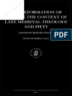 Berndt Hamm, Robert James Bast-The Reformation of Faith in The Context of Late Medieval Theology and Piety - Essays by Berndt Hamm - Brill Academic Pub