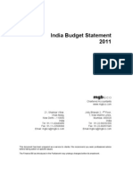 India Budget Statement 2011: Mgb&co