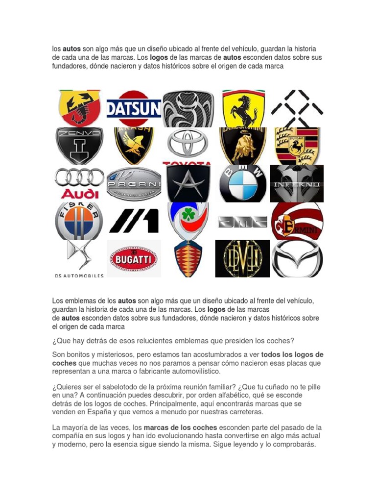 Significado de los Logos de Autos | PDF | Negocios | Derecho, image size:768x1024