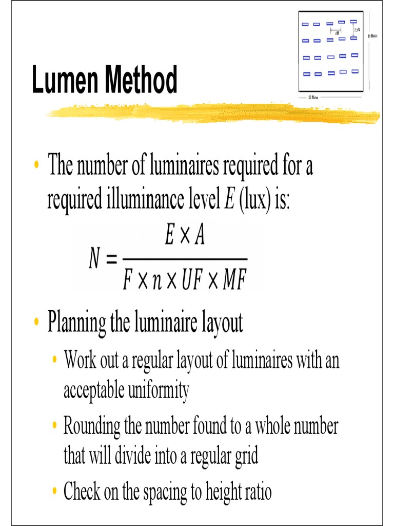 Lumen Method for Luminaire Planning | PDF